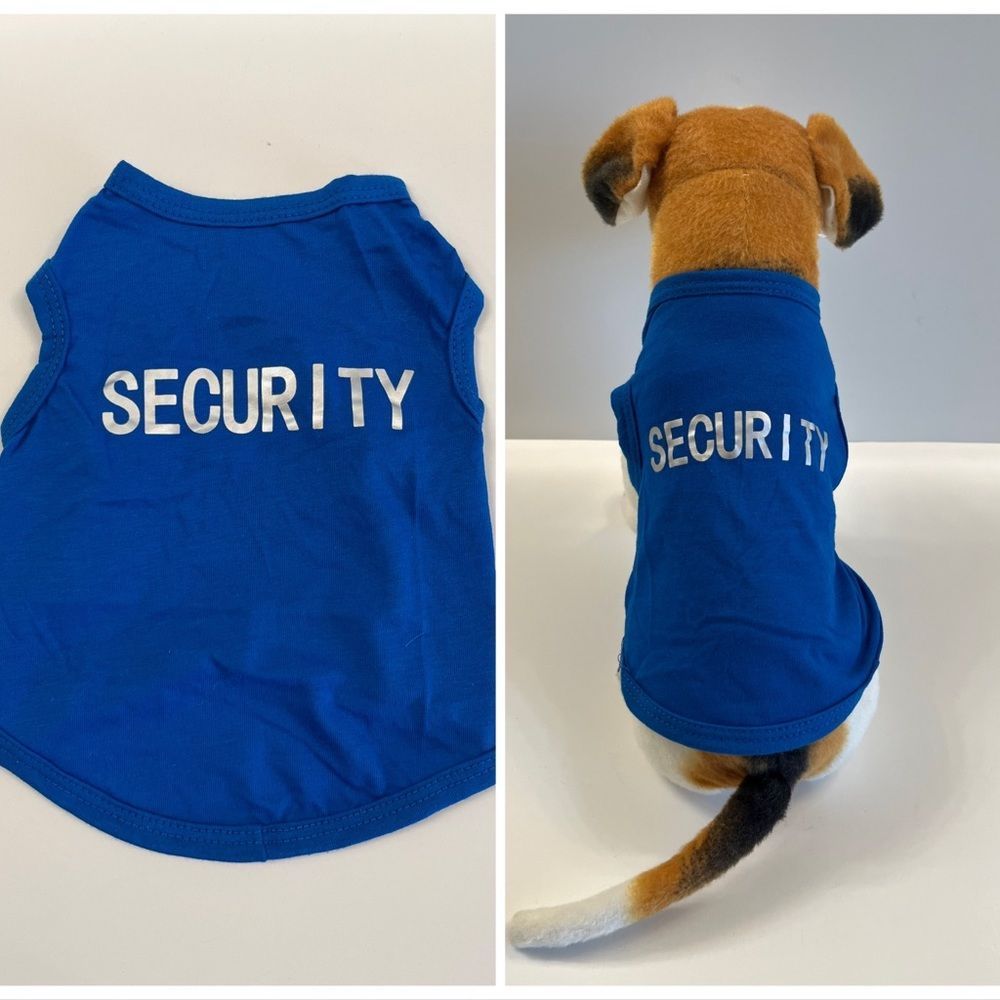 “ Security” Pet Shirt - All Sizes - Blue - NWT